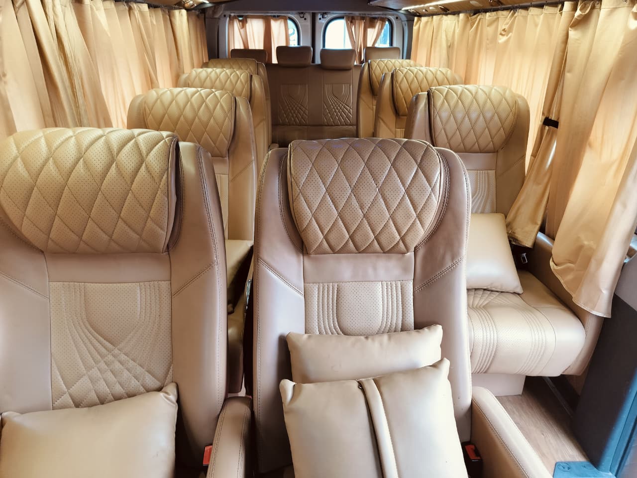 Comfortable 9 seater Urbania interior